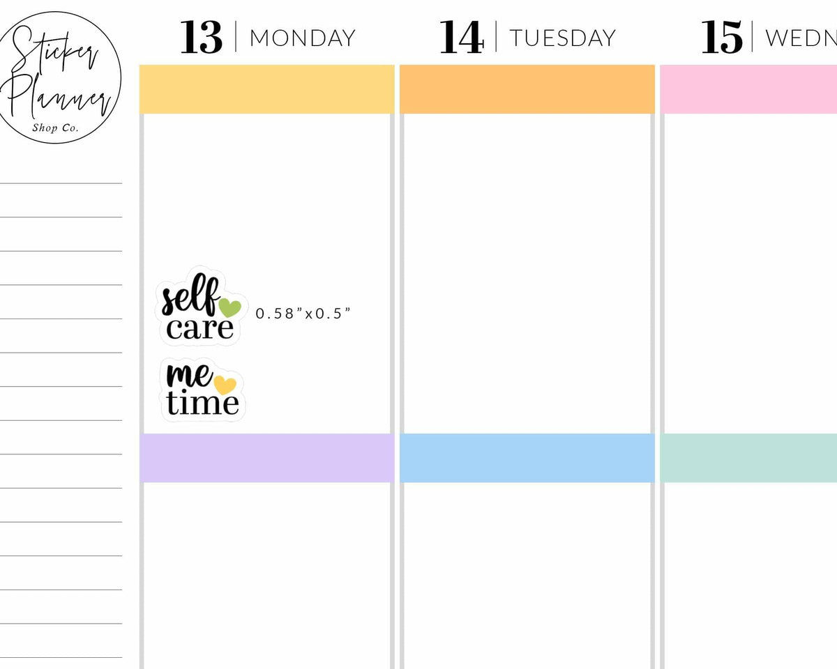 Me Time Self Care Stickers – The Sticker Planner Shop