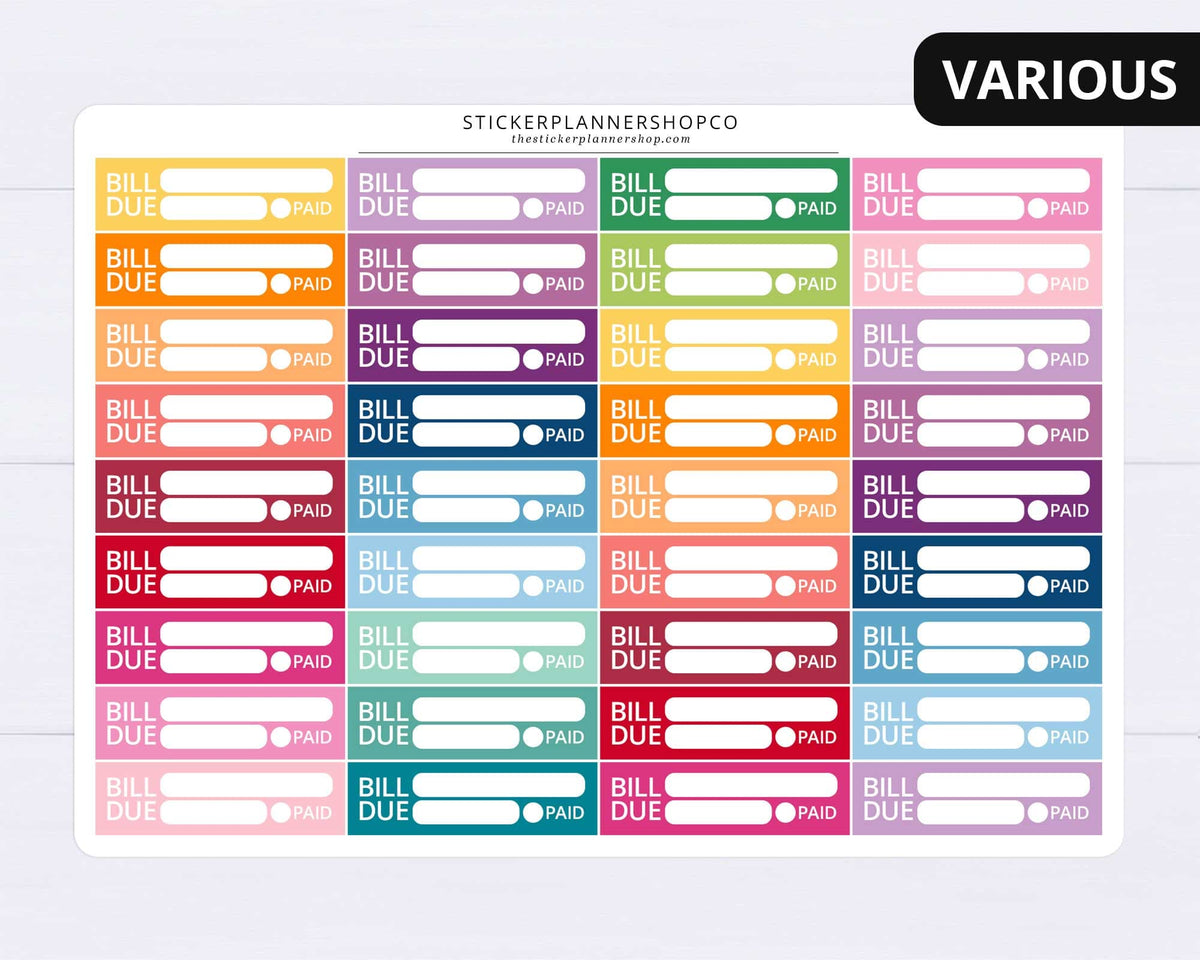 Bill Due Box Stickers – The Sticker Planner Shop bill-due-box-stickers-the-sticker-planner-shop