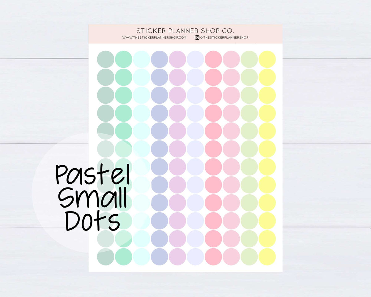 Pastel Small Dot Planner Stickers – The Sticker Planner Shop