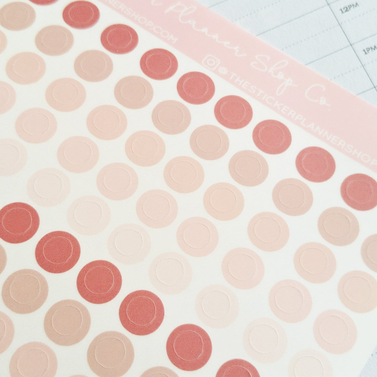 Rose Gold Transparent Small Dot Planner Stickers – The Sticker Planner Shop