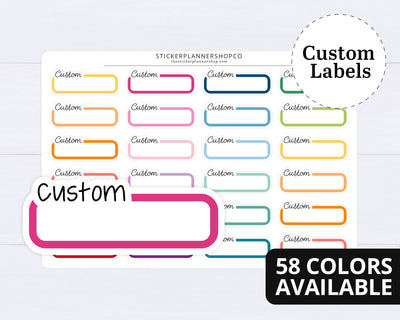 Personalized Sticker sheets, Design your own planner stickers
