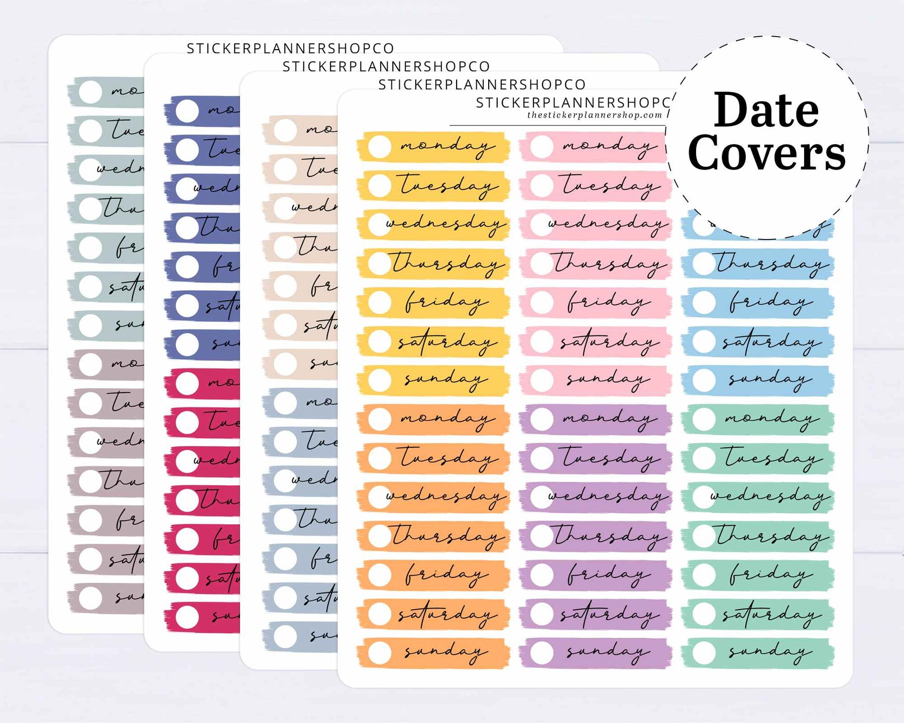 Daily Plus Sticker Daily Header Stickers – The Sticker Planner Shop
