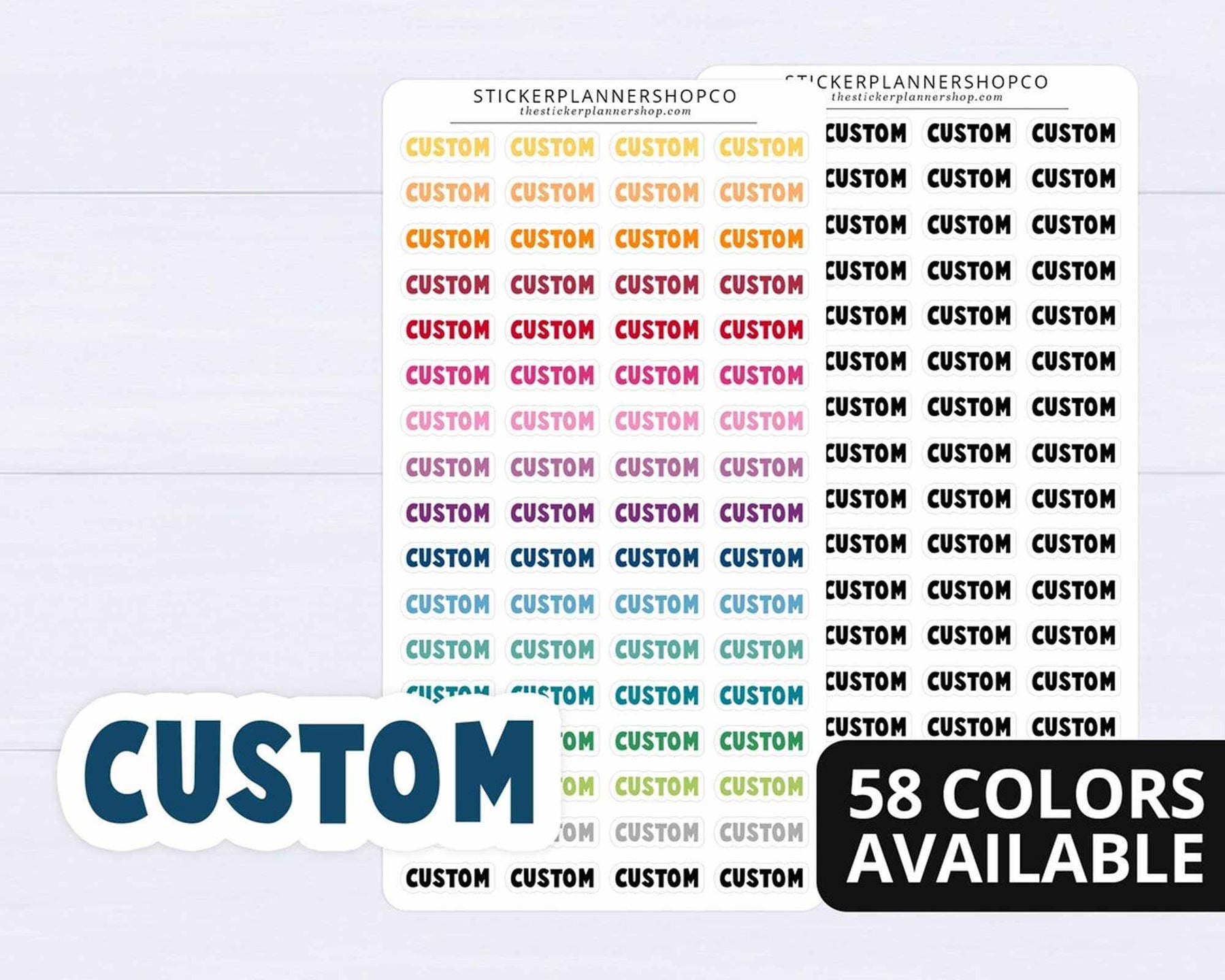 Sticker Building Example With Text Custom Text Stickers – The Sticker Planner Shop