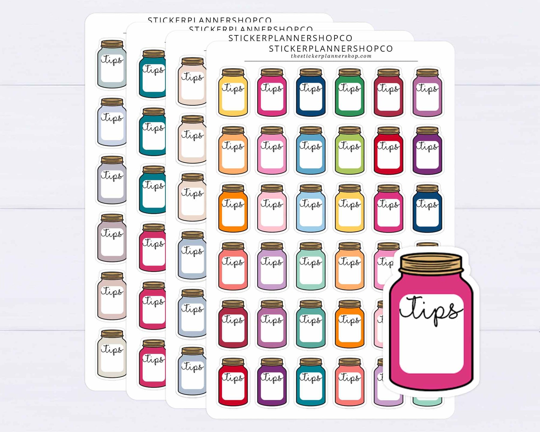 Tips Tracking Stickers – The Sticker Planner Shop