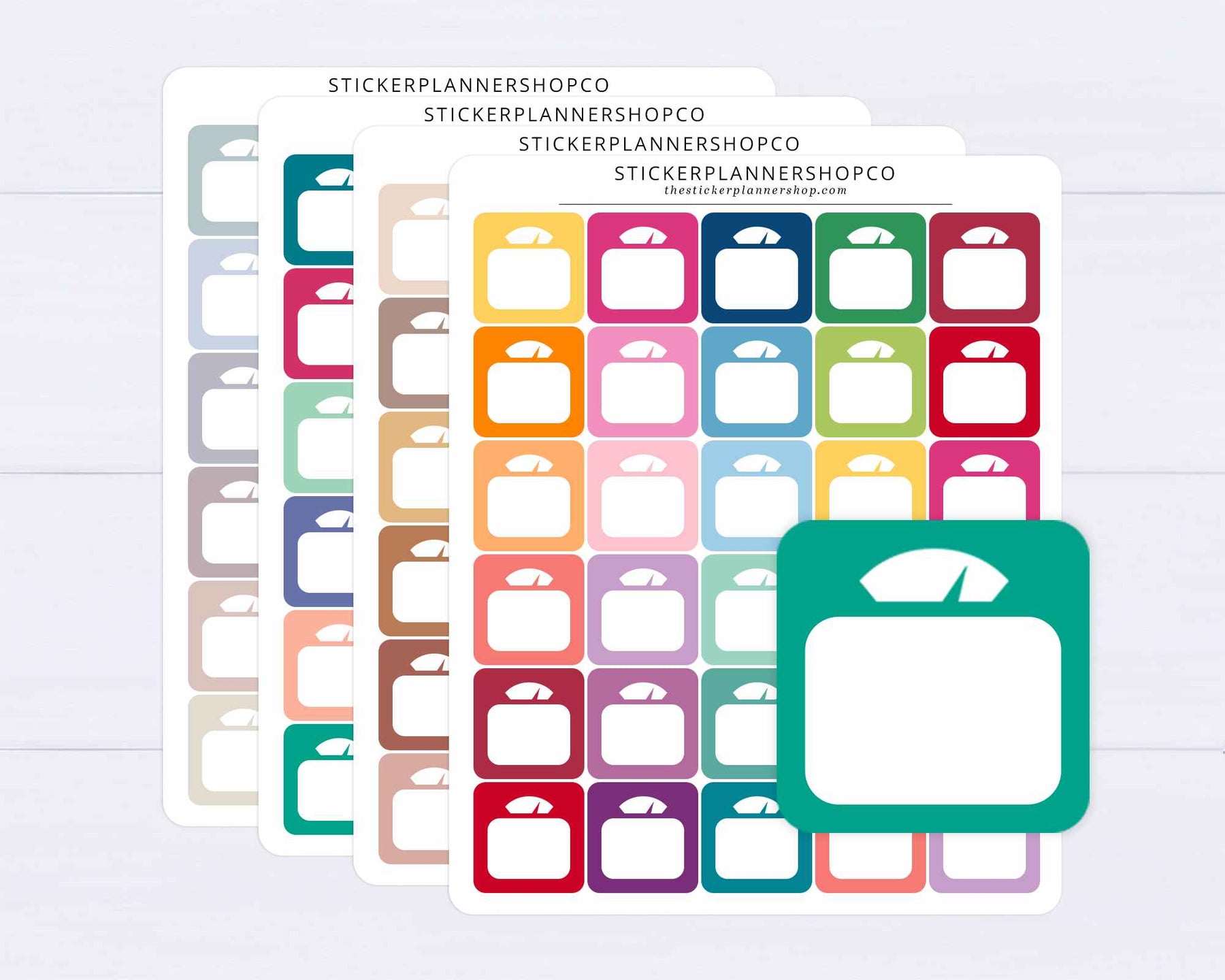 Weight Scale Tracker Stickers – The Sticker Planner Shop