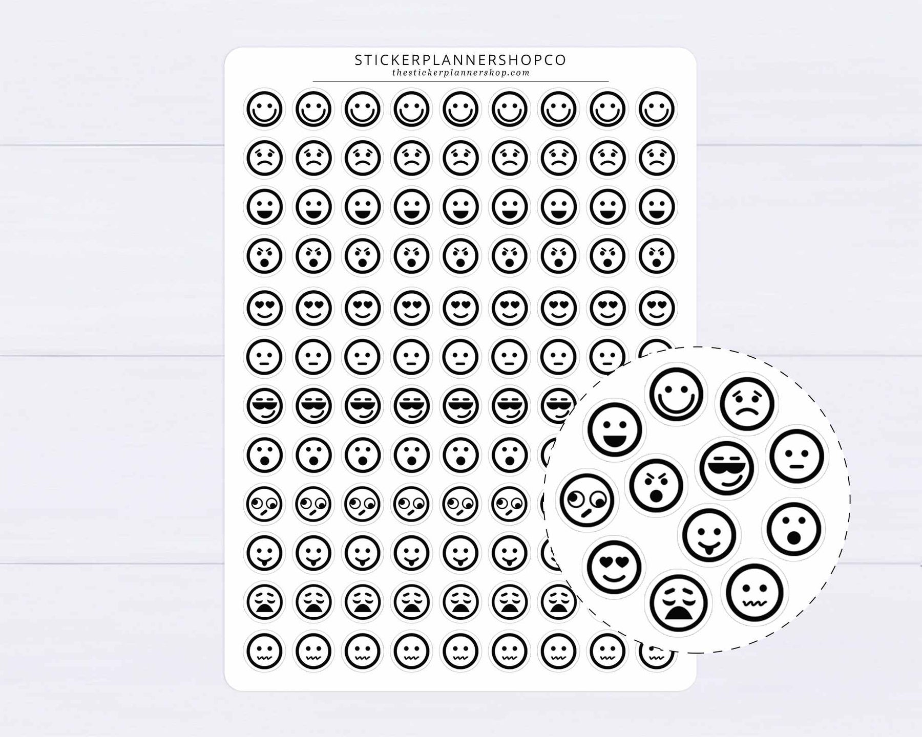 Emoticon Stickers – The Sticker Planner Shop