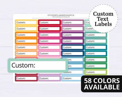 Clear Custom Text Stickers – The Sticker Planner Shop