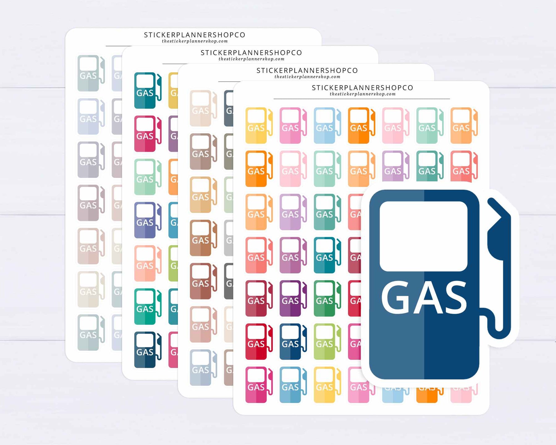 Sticker Data Tracker Gas Tracker Planner Stickers β The Sticker Planner Shop