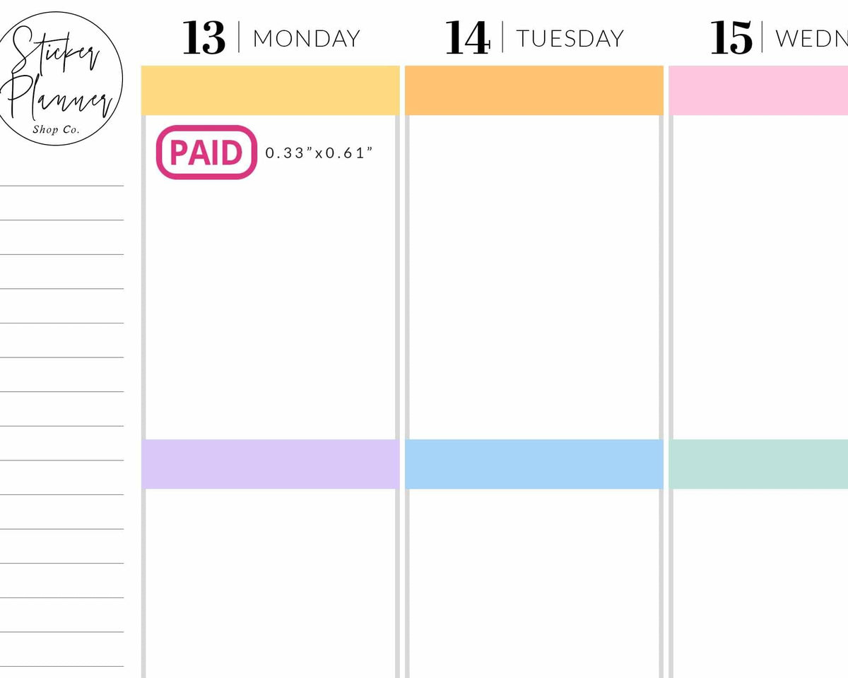 Mini Paid Stickers – The Sticker Planner Shop