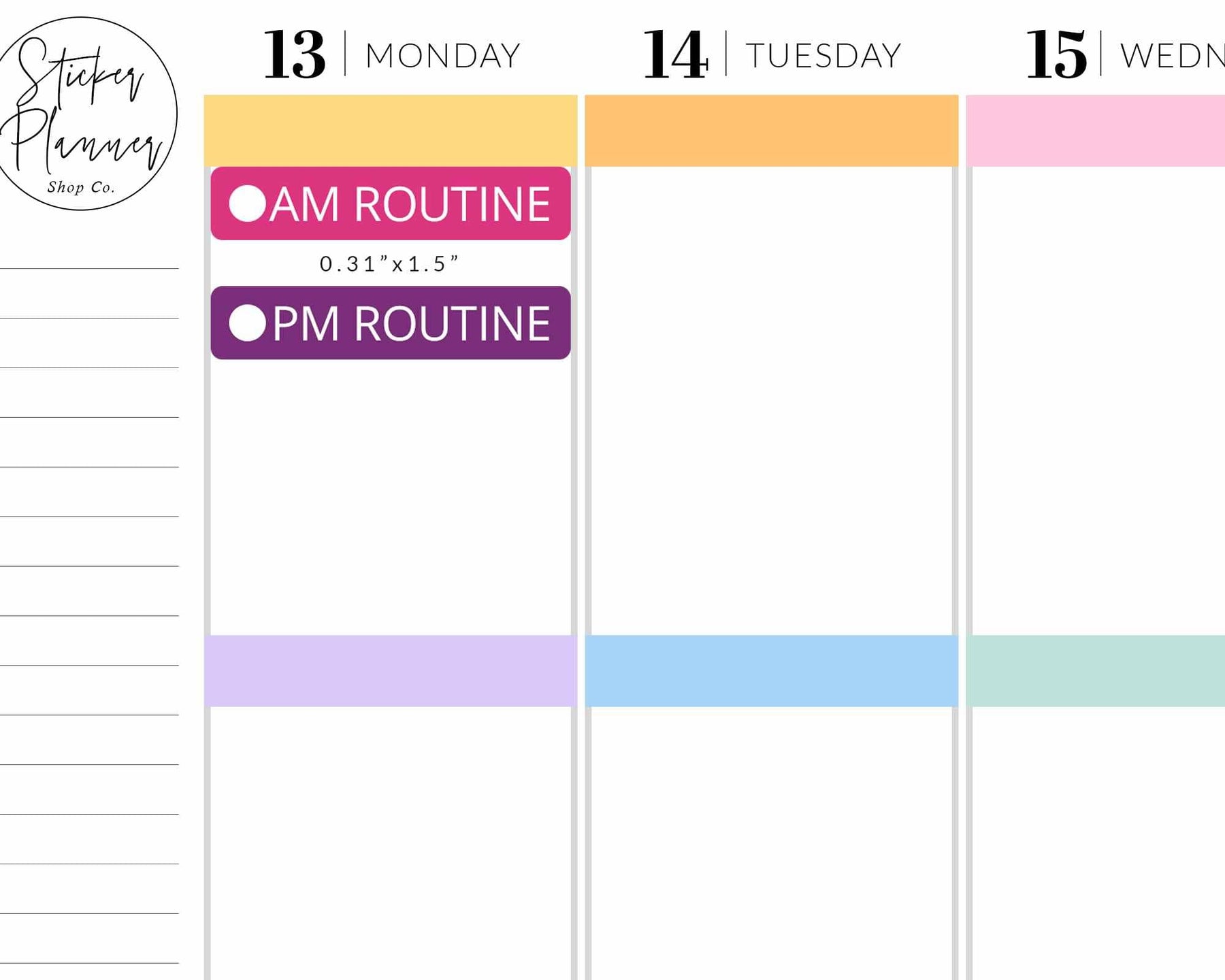 Modifable Pm Routine AM PM Routine Checklist Planner Stickers – The Sticker Planner Shop