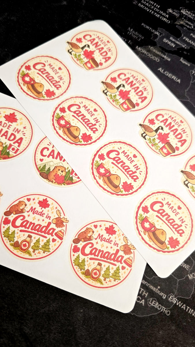Made In Canada Stickers - Set of 48 – The Sticker Planner Shop
