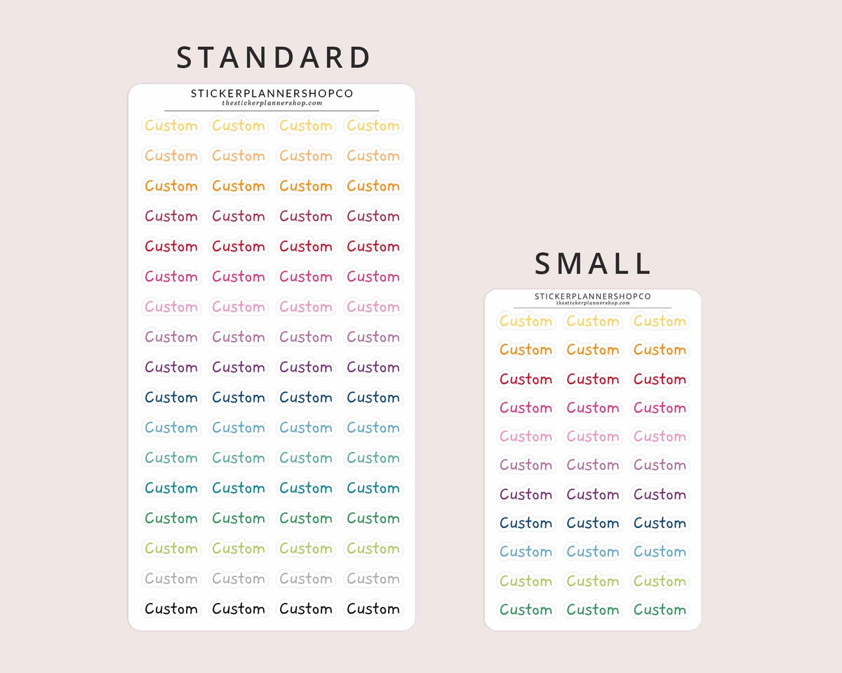 When Text Sticker Custom Text Stickers – The Sticker Planner Shop