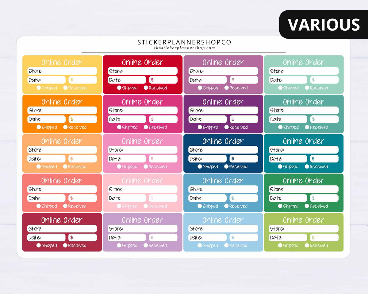 Online Order Tracker Stickers - 30 Stickers – The Sticker Planner Shop