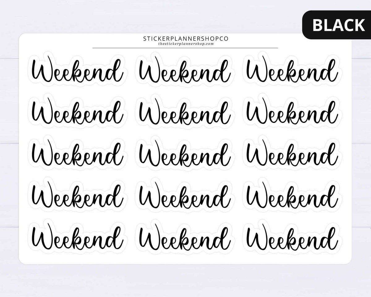 Weekend Script Planner Stickers – The Sticker Planner Shop