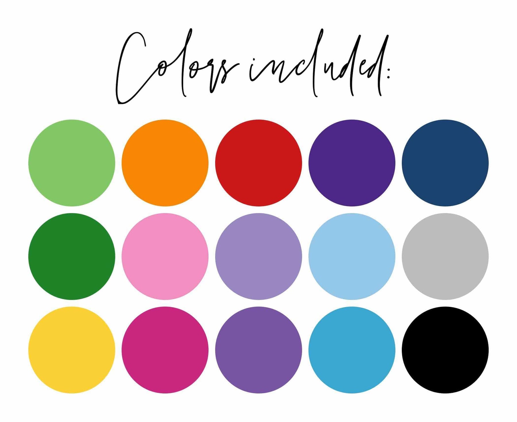 Mini Images Color Mini Dots Basic Colors – The Sticker Planner Shop