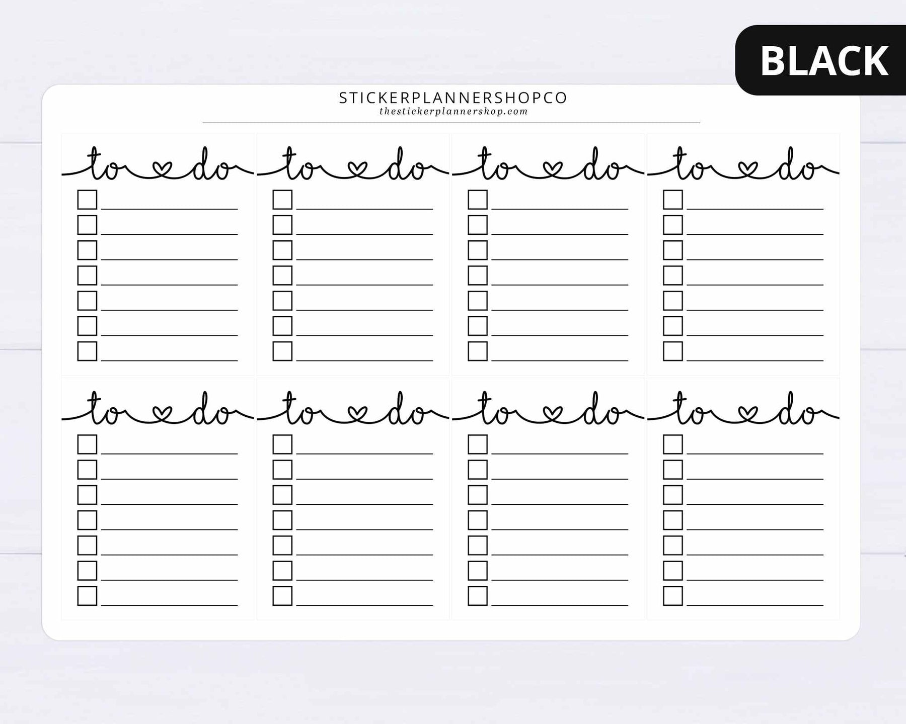 To do half box checklist stickers – The Sticker Planner Shop