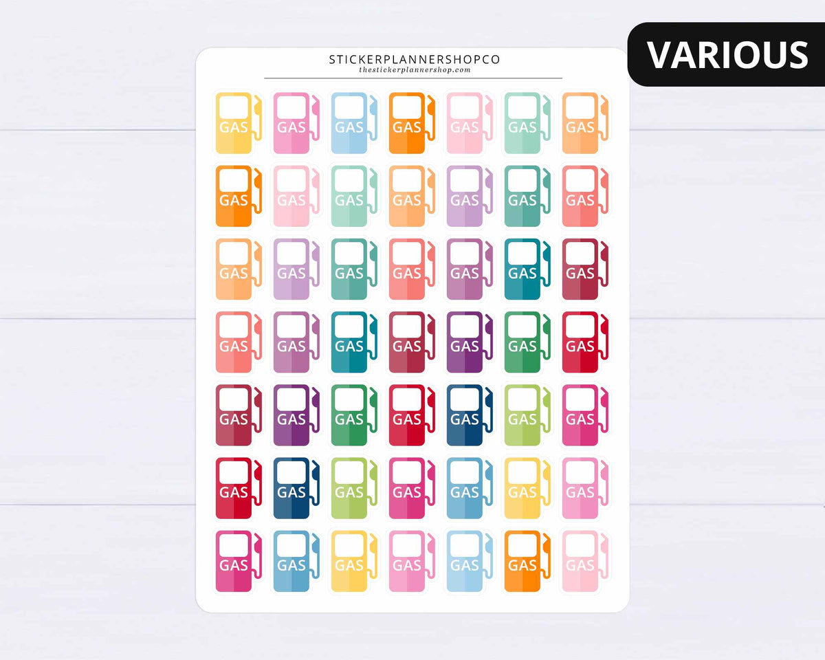 Gas Tracker Planner Stickers – The Sticker Planner Shop
