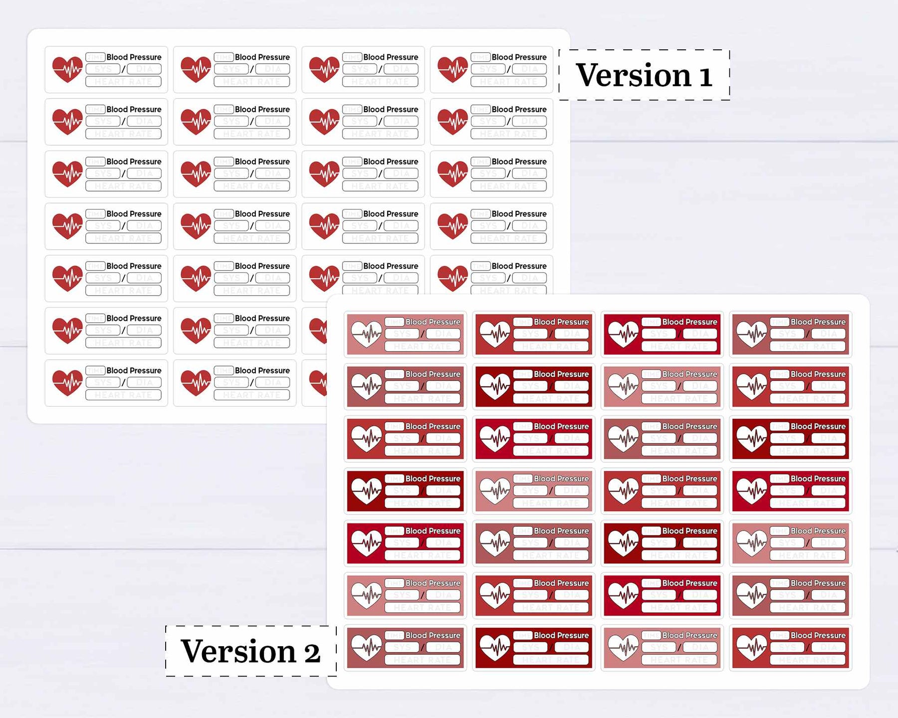 Pulseometer Sticker Blood Pressure Tracker Stickers – The Sticker Planner Shop
