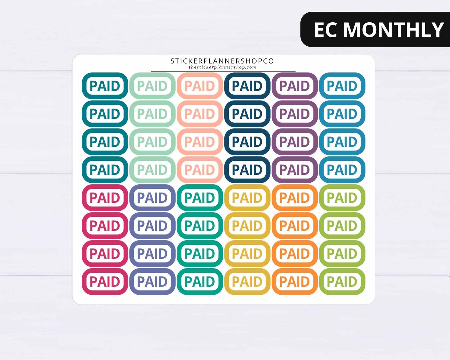 Paystack Stickers Mini Paid Stickers – The Sticker Planner Shop