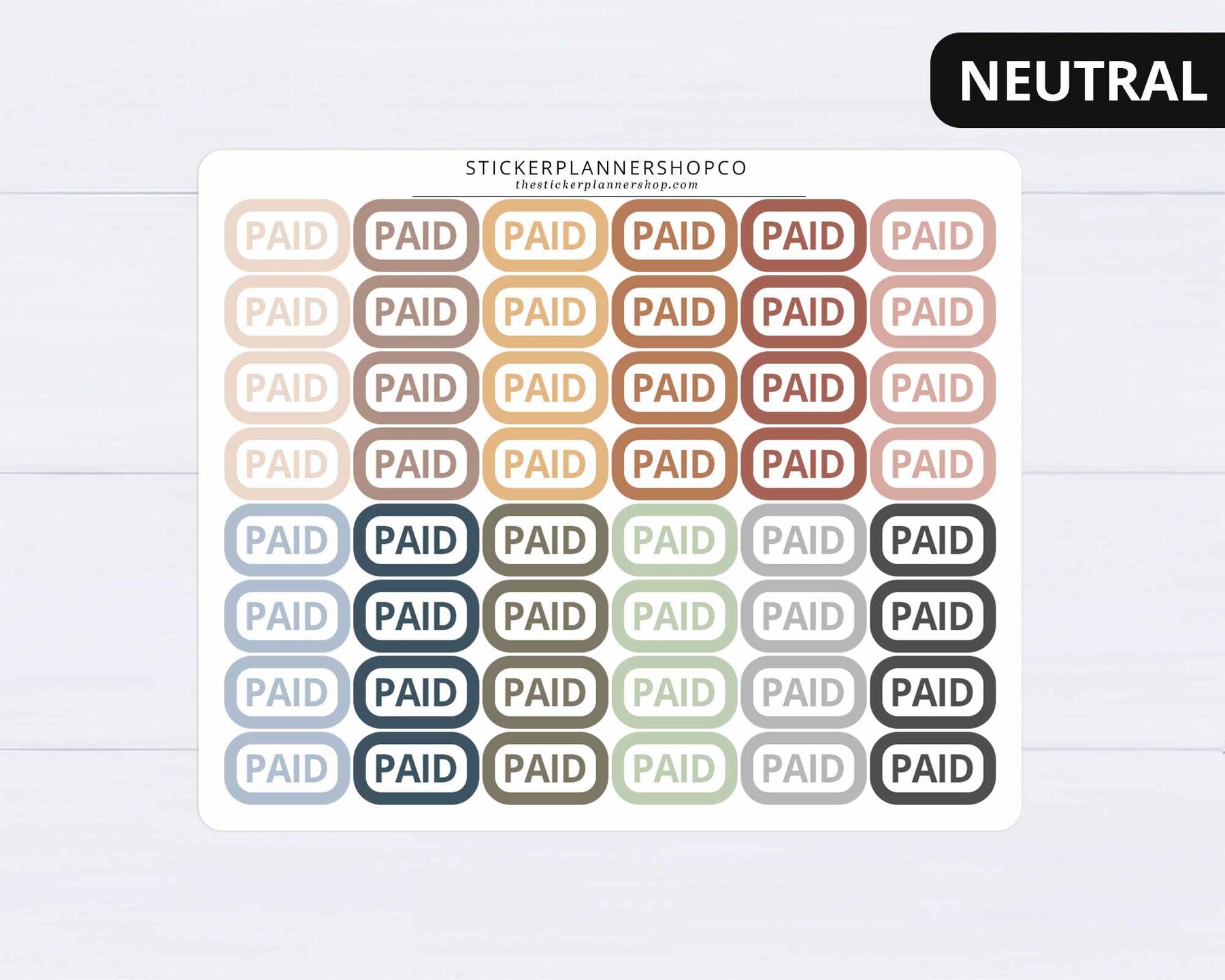 Paystack Stickers Mini Paid Stickers – The Sticker Planner Shop
