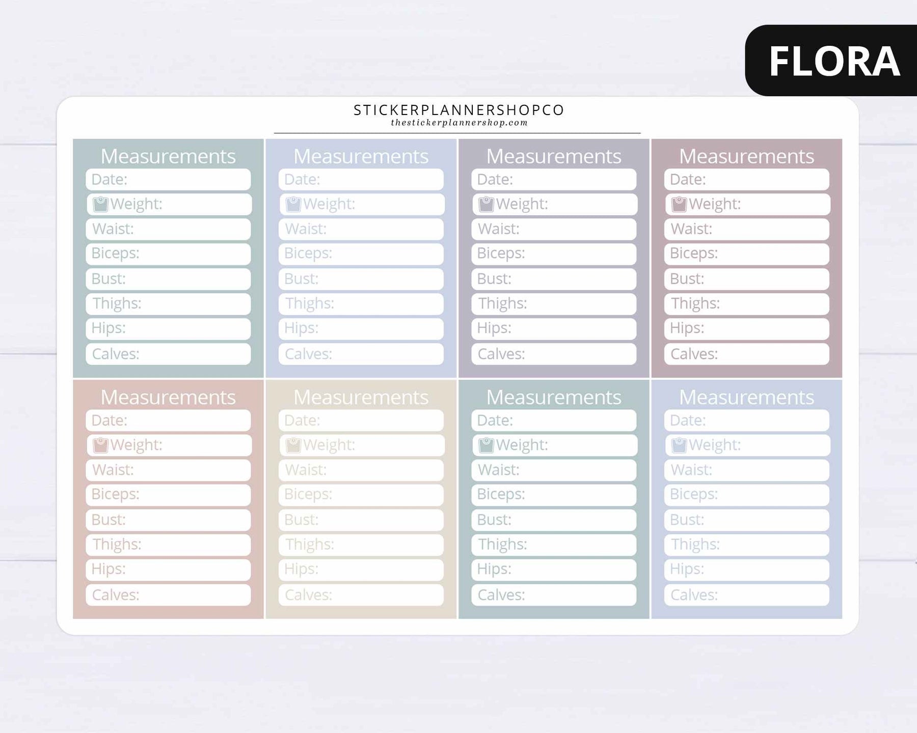 Measurement Stackable Sidebar Tracker Stickers – The Sticker Planner Shop