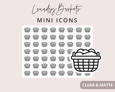 Laundry Basket Mini Icon Sticker