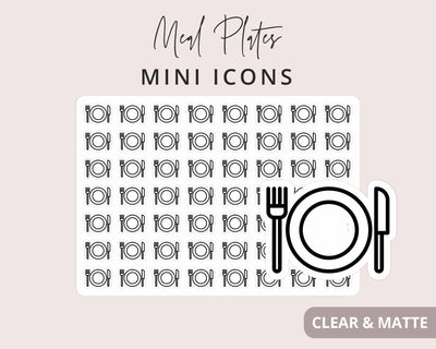 Dinner Plate Mini Icon Sticker