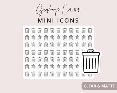 Trash Can Mini Icon Sticker