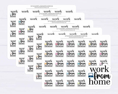 work from home stickers