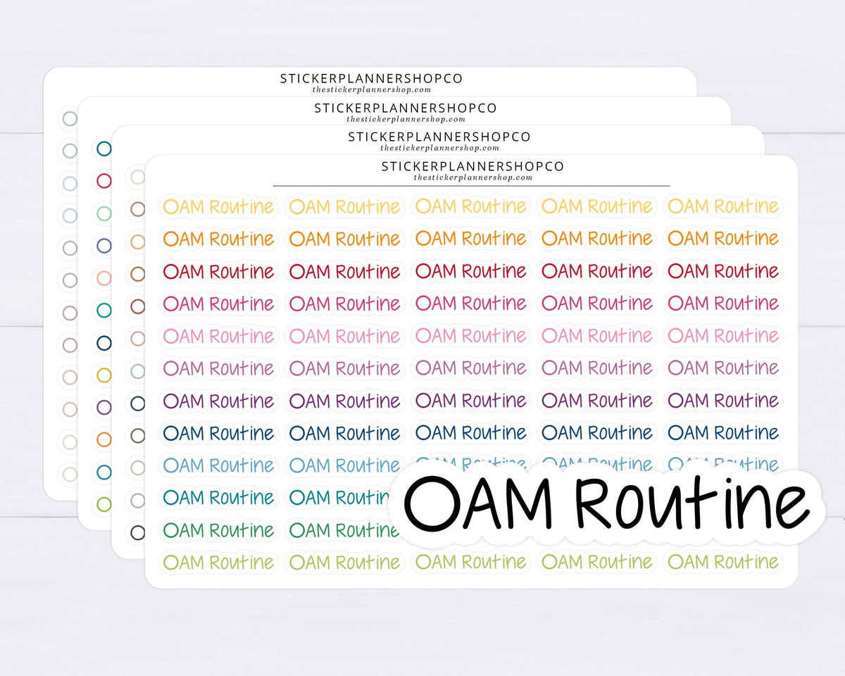 Check Mark Routine AM Routine Checkdot Text Stickers – The Sticker Planner Shop