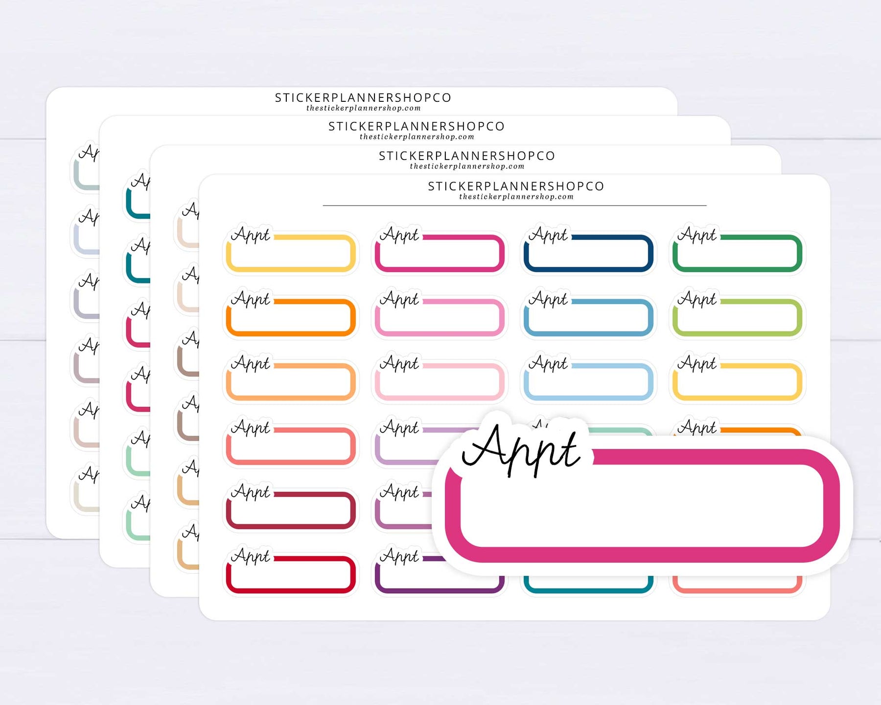 Appointment Label Script Stickers – The Sticker Planner Shop