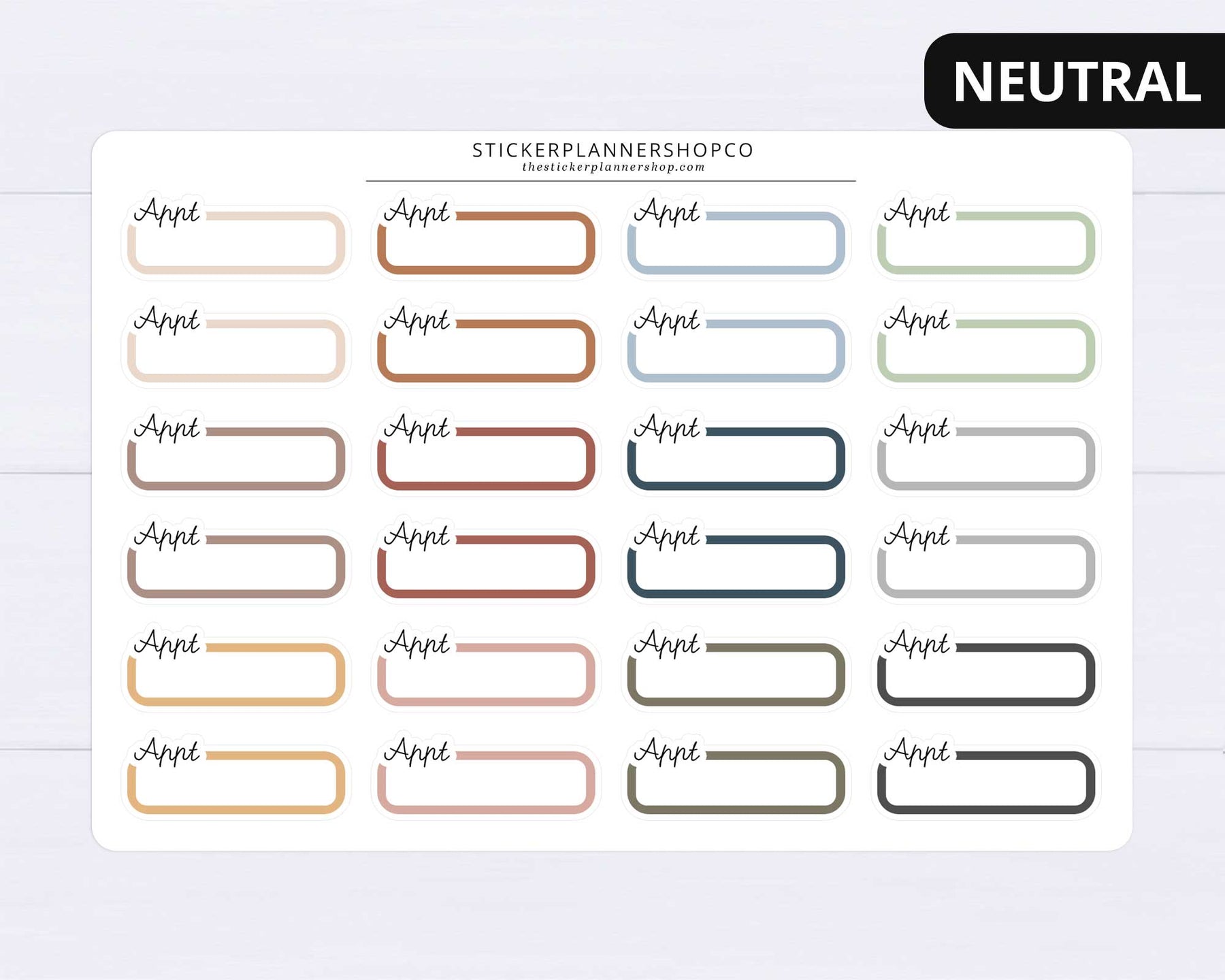 Appointment Label Script Stickers – The Sticker Planner Shop