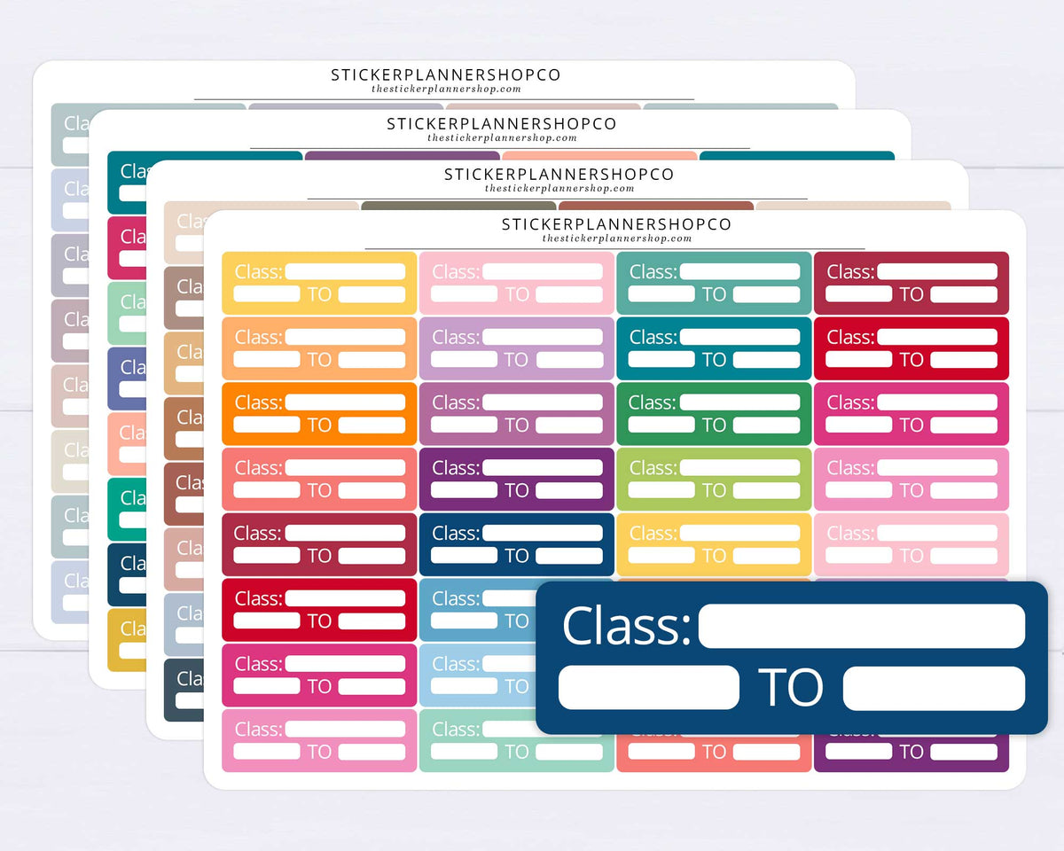 Class Schedule Planner Sticker – The Sticker Planner Shop