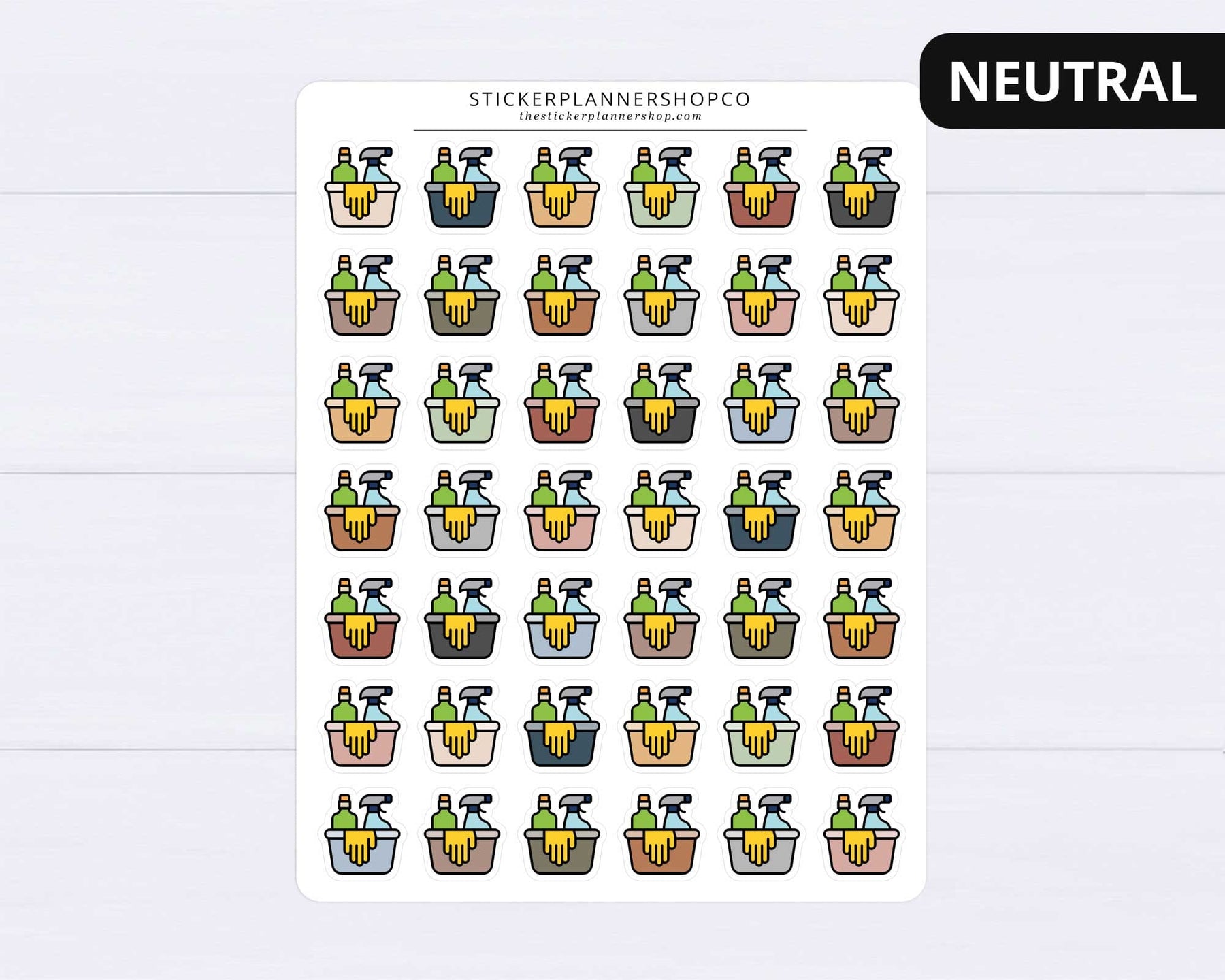 Bucket Sticker Cleaning Bucket Stickers – The Sticker Planner Shop