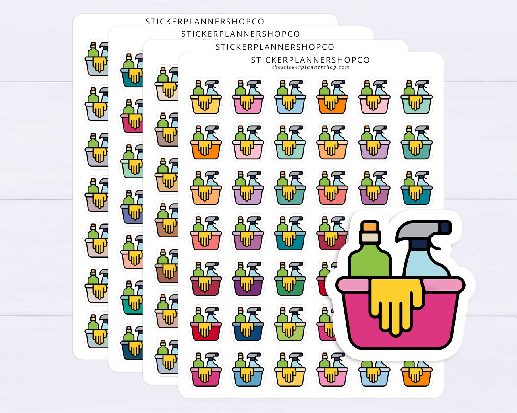Clean Box Sticker Cleaning Bucket Stickers – The Sticker Planner Shop