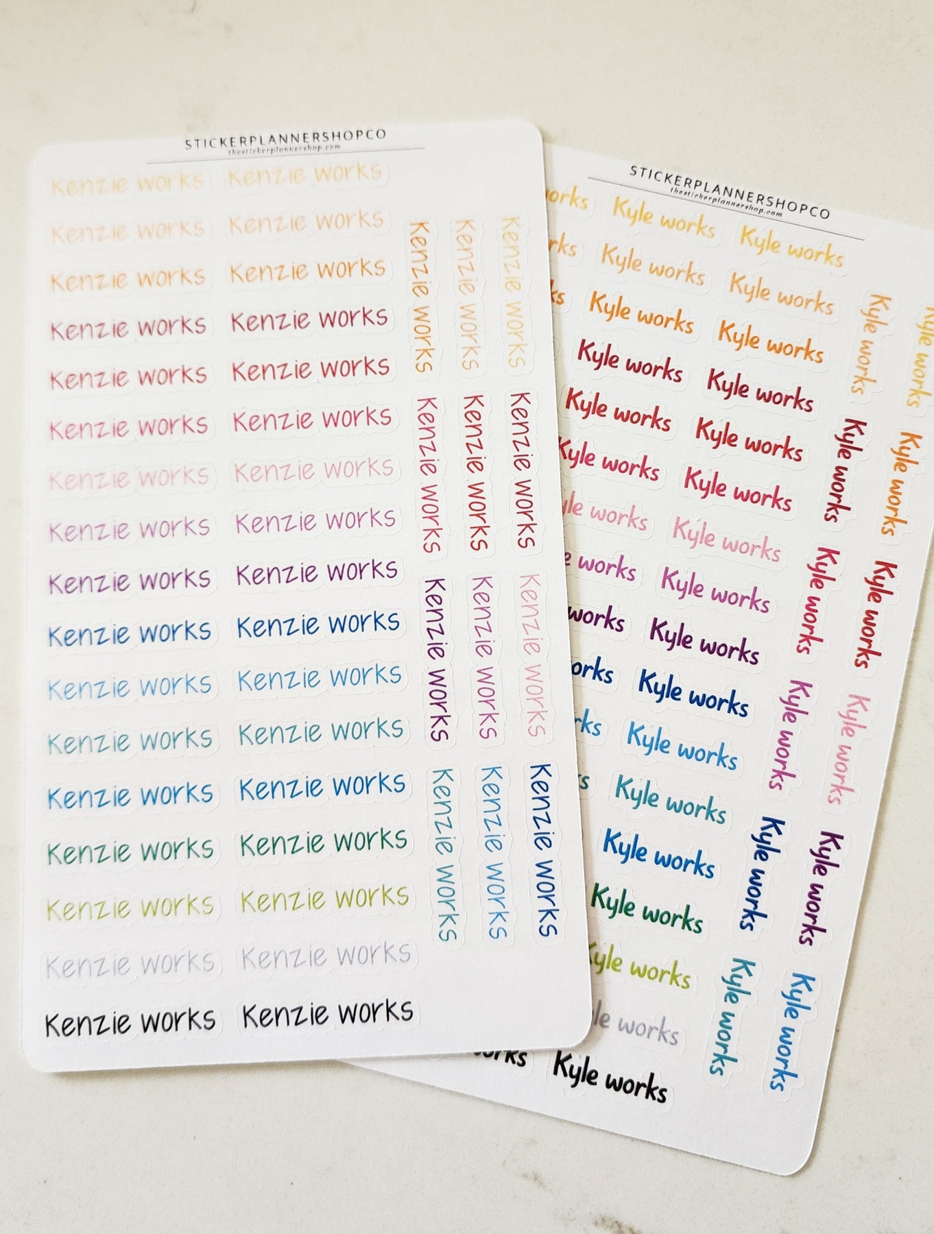 Small Sticker Text Custom Text Stickers – The Sticker Planner Shop