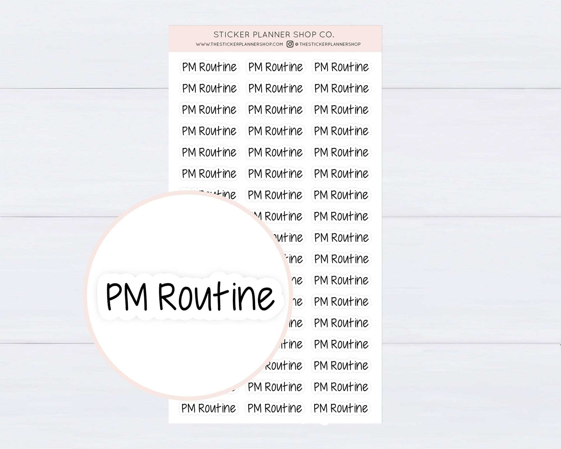 PM Routine Stickers – The Sticker Planner Shop