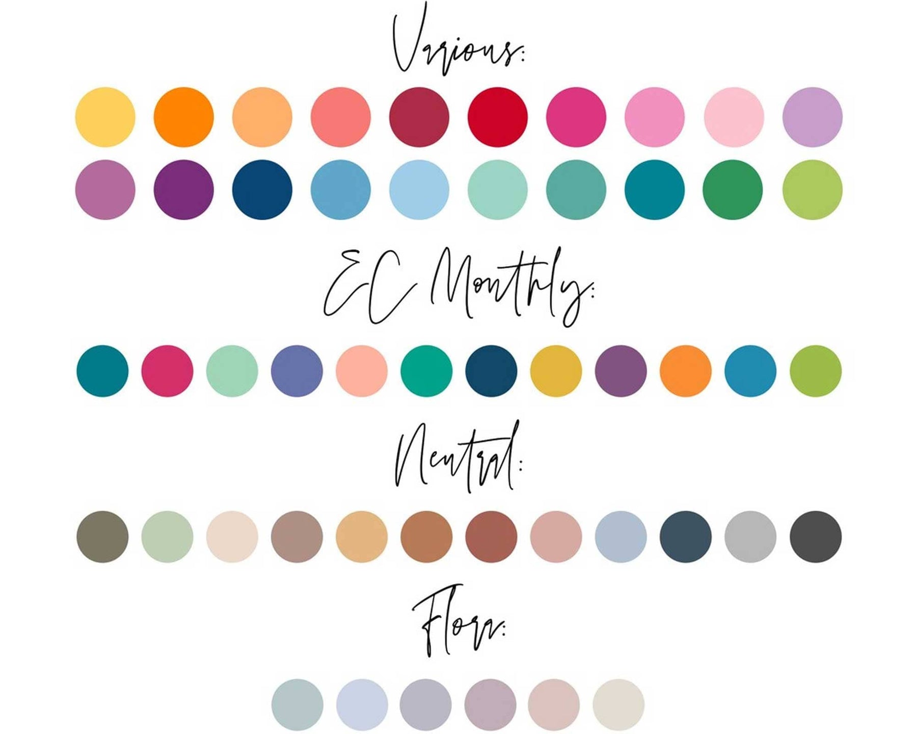 Cell Weekly Color Clear Days of the week stickers – The Sticker Planner Shop